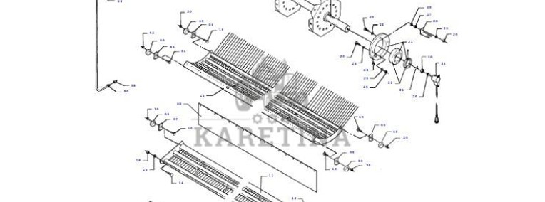 Massey Fergusson MF 30 - koło pasowe separatora ziarna D28382108-1