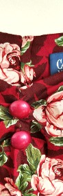 Sukienka retro Collectif 3XL 46 plus size ołówkowa kwiaty róże czerwona floral-3