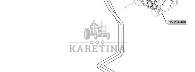New Holland T6090 T6070 Rurka hydrauliczna 48094282-1