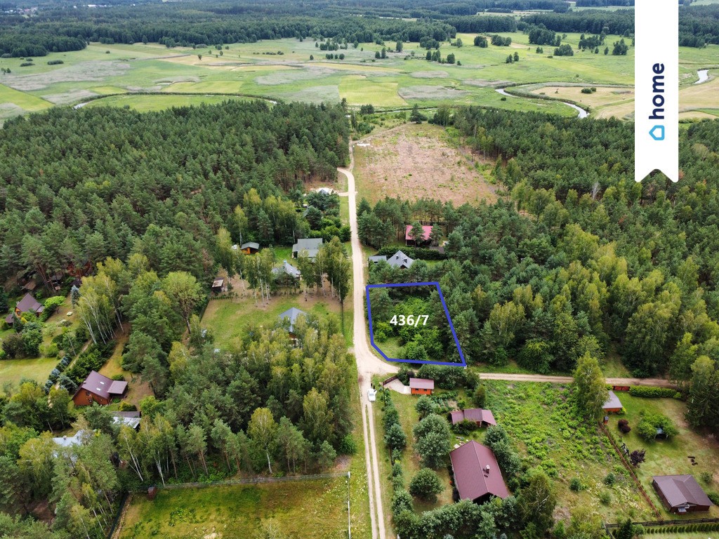 Urokliwa działka 1043 m² Kaniuki nad rzeką Narew, białostocki