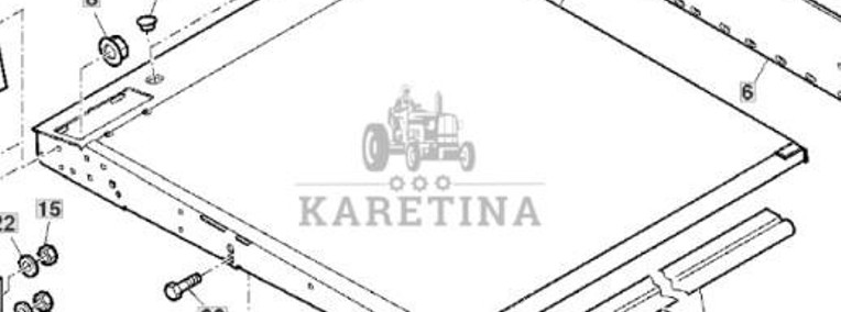 John Deere 9780CTS 9780HM 9780 CTS Rama Rozrzutnika Słomy Plew AH137975-1