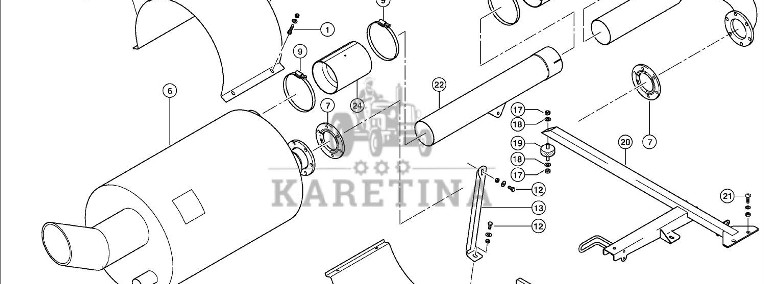 Claas Lexion 600 TŁUMIK 0007998102 (Układ wydechowy)-1