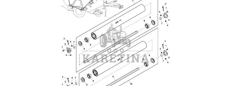 John Deere 960 - Rolka DC224647 (Pasy, rolki, bramki)-1