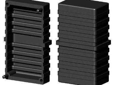 Łącznik plastikowy do profili aluminiowych typ I 60x40,składany,czarny 60x40x1,5-1