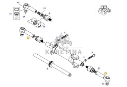 Fendt 828 S4 Vario - oś przednia - drąźek kierowniczy F835300020490