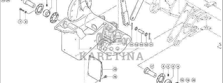 Claas Lexion 600 WAHACZ LE 0007646303 (Oś napędowa-wahacze do mts)-1