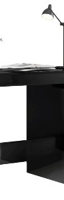 vidaXL Biurko, wysoki połysk, czarne, 140x50x76 cm, płyta wiórowa3054787-4