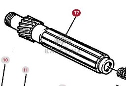 Massey Ferguson 3690 Wałek Wał Skrzyni Biegów Przekładni Dynashift CZĘŚCI 3616227M2