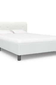 vidaXL Rama łóżka, biała, sztuczna skóra, 120 x 200 cm 284872-2