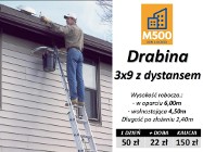 Wypożyczę lekka DRABINA aluminiowa 3x9 6m uniwersalna wynajmę wynajem