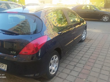 Peugeot 308 ciemnogranatowy, oryginalny lakier, szyby, felgi....-1