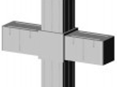 Łącznik plastikowy do profili aluminiowych typ C, do rura kwadratowa 20x20x1,5-1