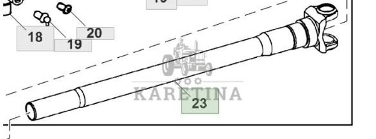 John Deere 7830 John Deere Przegub uniwersalny z wałem R153305-1