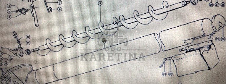 Zbiornik ziarna rura rozładowcza Claas Mega 370-340 Nr kat. 543 729 2 Nr kat. 543 729 2-1