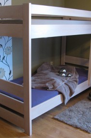 MASYWNE łóżko drewniane bukowe piętrowe-3 osobowe lity buk PRODUCENT-2