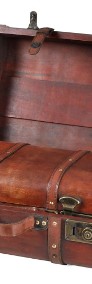 vidaXL Drewniane kufry vintage, brązowe, 2 szt. 240575-3