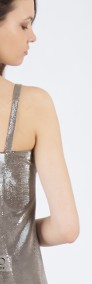 Ekskluzywna sukienka w kolorze srebrnym na ramiączkach, Szycie na miarę De Marco-4