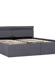 vidaXL Rama łóżka, podnośnik i LED, ciemnoszara, tkanina, 180 x 200 cm 285605-2