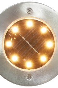 vidaXL Solarne lampy gruntowe, 8 szt., ciepłe białe LED 44417-2