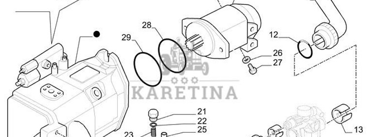 New Holland T6090 Regen pompa hydraul 25.67 cc 84263360R-1