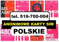 ZAREJESTROWANE KARTY SIM startery telefoniczne polskie aktywne prepaid telefonu 