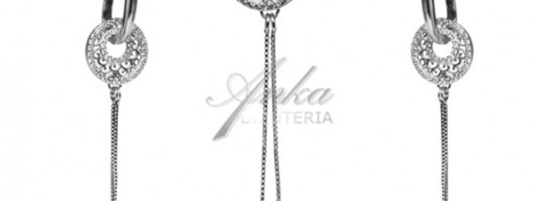 Komplet biżuteria srebrna z maleńkimi cyrkoniami-1