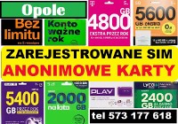 Zarejestrowane karty SIM startery polskie prepaid do telefonu dzialajace Opole