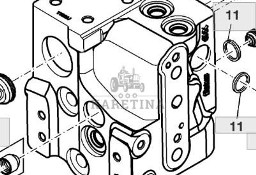 John Deere 6030 6130 7130 6M 6155M Zawór Priorytetowy Rozdzielacz Hydrauliczny AL207641 AL233957