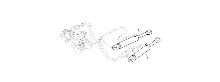 John Deere 9470RX - Siłownik hydrauliczny RE231216 (Kierowanie)-1