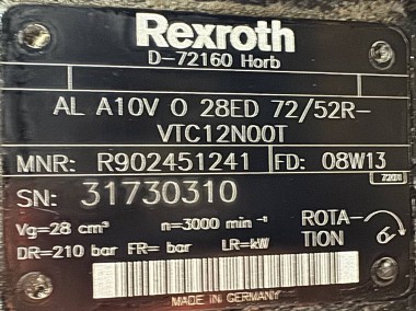 Rexroth AL A10V O 28ED 72/52R-VTC12N00T ( R902451241 ) Pompa hydrauliczna-2