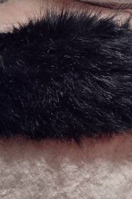 Czarna, futrzana czapka zimowa z Londynu/ One Size -2