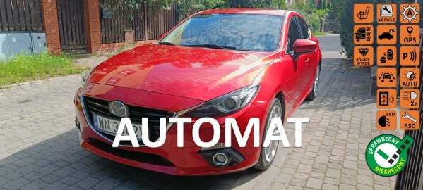 Mazda 3 III 2.0 Sports-Line, automat,skóra,ksenony,nawigacja,kamera,bezwypadkowy