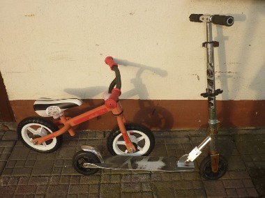 Hulajnoga aluminiowa dziecięca+rowerek biegowy.Stan bardzo dobry.-1