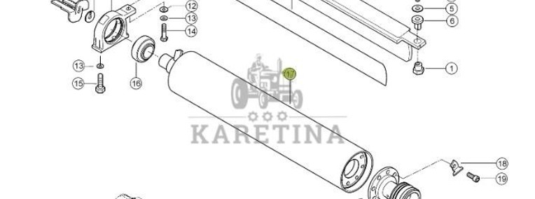 Claas Jaguar 970 - walec dolny tylny gładki 0026538050-1