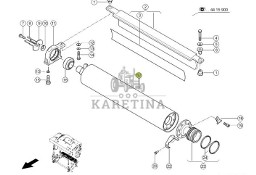Claas Jaguar 970 - walec dolny tylny gładki 0026538050
