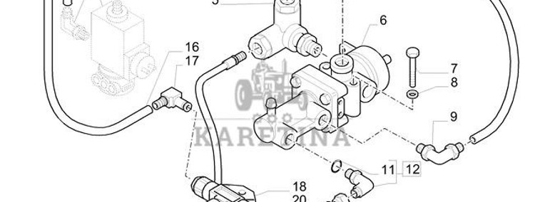 New Holland T6010 T6090 T6070 Złączka hydrauliczna 82038475-1