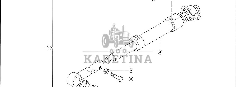 Claas Lexion 600 HYDR.SIŁOWNIK KPL 0000406761 (Siłownik hydrauliczny, rozładunek zbiornika ziarna)-1