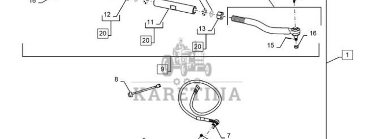 New Holland T6090 T6070 Drazek kier poprz 87674614-1