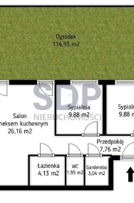 Ogródek- 114,93 m2/ 4 pokoje/ gotowe/ garderoba-2