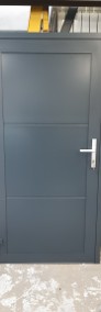 Drzwi garażowe aluminiowe pod wymiar np. 900x2100 antracyt-3