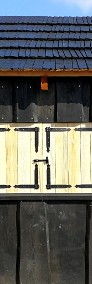 Rustykalna okiennica drewniana, altanowa, rękodzieło.-4