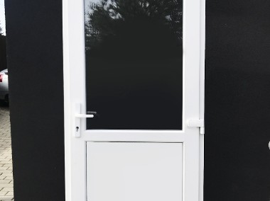 Nowe drzwi PCV 90x200 kolor biały, plastikowe, cieple-1