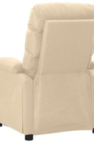 vidaXL Fotel masujący, kremowy, obity tkaninąSKU:339101-3