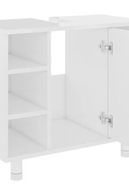 vidaXL Szafka łazienkowa, wysoki połysk, biała, 60x32x53,5 cm-3