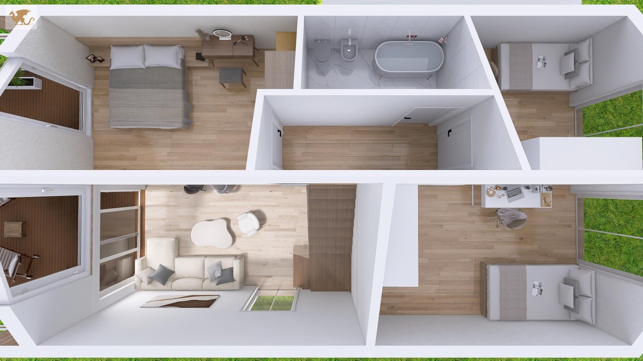 Dom szkieletowy PREMIUM – Dobczyce, działka 750 m², deweloperski + – pohled 5