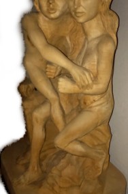 Rzeźba: Trójka Niewinnych - Lite Drewno  HANDMADE Cena do Negocjacji-2