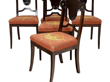 Komplet krzeseł Empire antyki krzesła zabytkowe Karl Johan -1