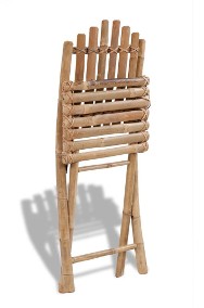 vidaXL Składane krzesła ogrodowe, 2 szt., bambusowe 41498-2