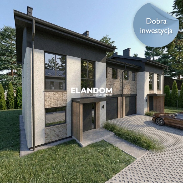 Bliźniak z dyskretnym ogrodem Józefów Ogrodowa