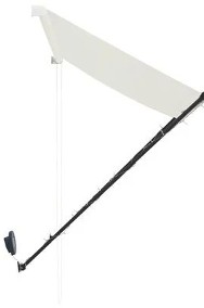 vidaXL Markiza zwijana z LED, 400 x 150 cm, kremowa-3